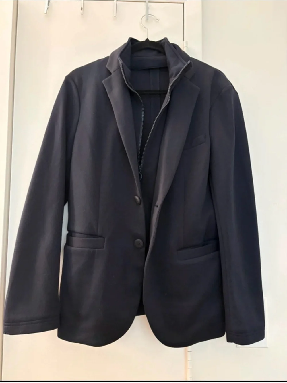 Armani Exchange A|X Hybrid Zip Blazer Jacket Black Size S